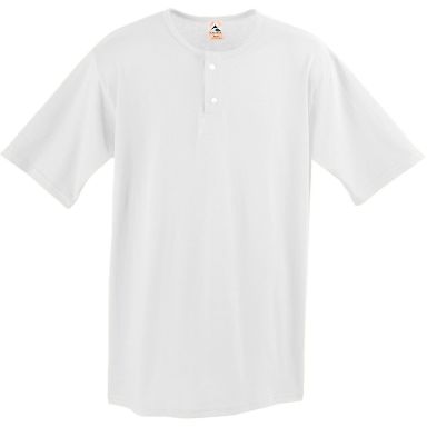 Augusta Sportswear 581 Youth Two-Button Baseball J in White front view