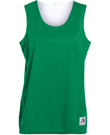 Augusta Sportswear 147 Women's Reversible Wicking in Kelly/ white front view