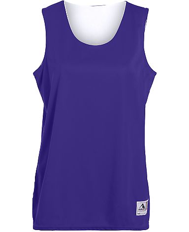 Augusta Sportswear 147 Women's Reversible Wicking  in Purple/ white front view