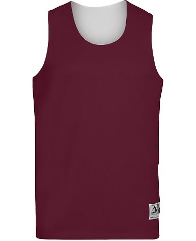 Augusta Sportswear 5023 Youth Reversible Wicking T in Maroon/ white front view