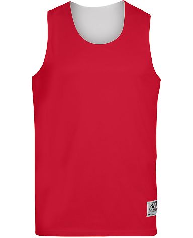 Augusta Sportswear 5023 Youth Reversible Wicking T in Red/ white front view