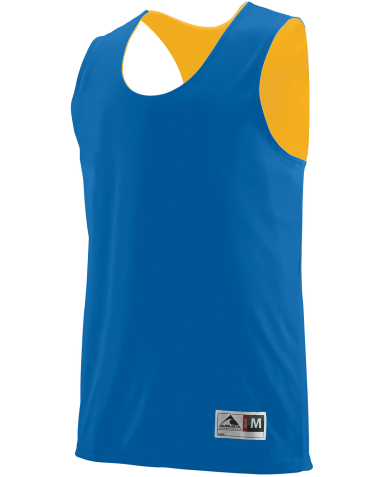 Augusta Sportswear 5023 Youth Reversible Wicking T in Royal/ gold front view
