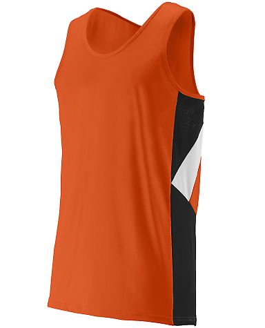 Augusta Sportswear 333 Youth Sprint Jersey in Orange/ black/ white front view