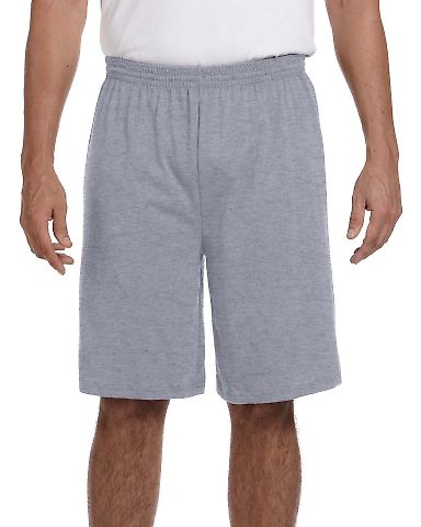 Augusta Sportswear 915 Longer Length Jersey Short in Athletic heather front view