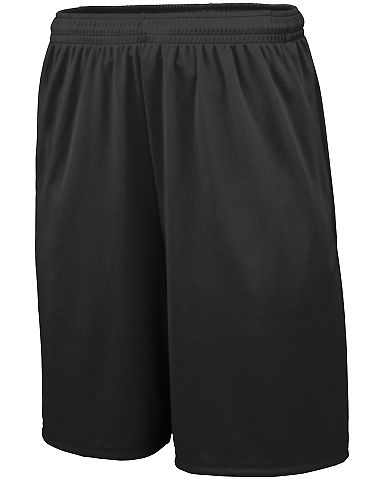 Augusta Sportswear 1429 Youth Training Short with  in Black front view