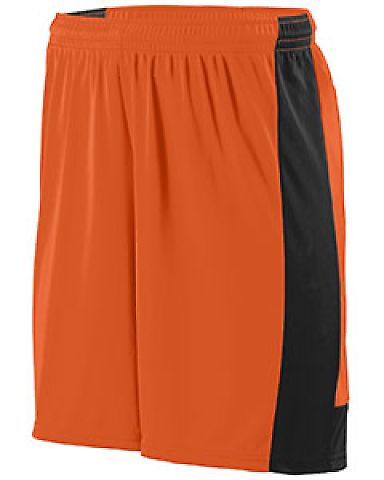 Augusta Sportswear 1605 Lightning Short in Orange/ black front view