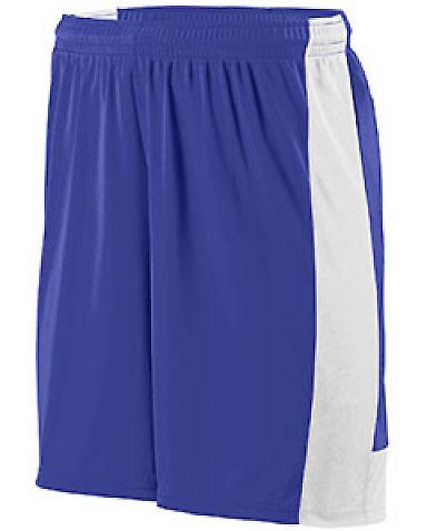 Augusta Sportswear 1605 Lightning Short in Purple/ white front view