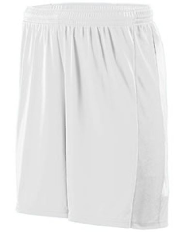 Augusta Sportswear 1605 Lightning Short in White/ white front view