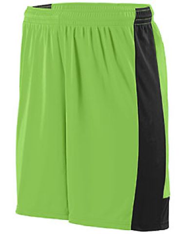 Augusta Sportswear 1605 Lightning Short in Lime/ black front view