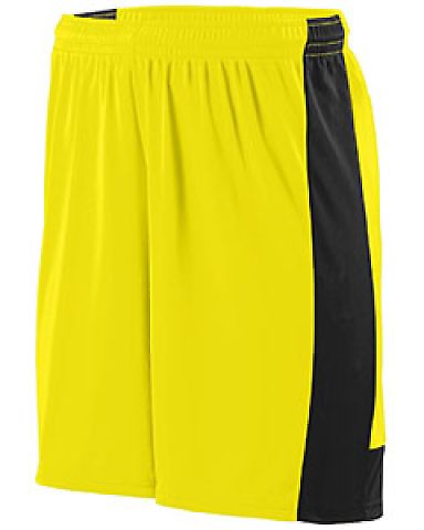 Augusta Sportswear 1605 Lightning Short in Power yellow/ black front view