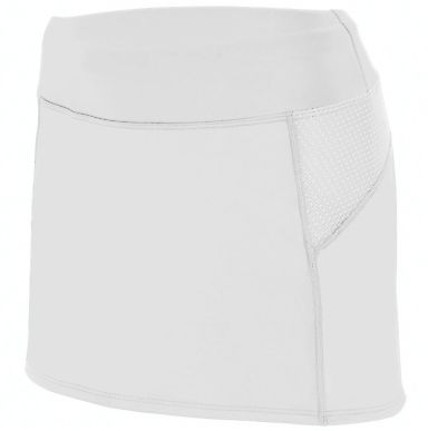 Augusta Sportswear 2421 Girls' Femfit Skort in White front view