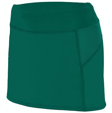 Augusta Sportswear 2421 Girls' Femfit Skort in Dark green front view
