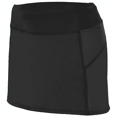 Augusta Sportswear 2421 Girls' Femfit Skort in Black front view
