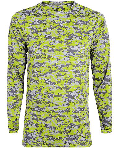 Augusta Sportswear 2789 Youth Digi Camo Wicking Lo in Lime digi front view