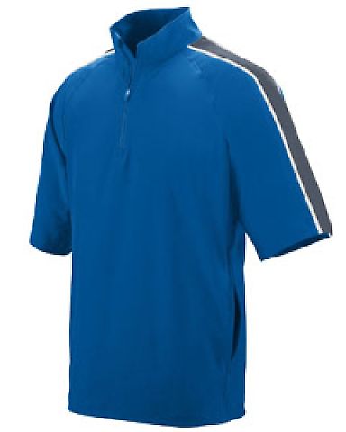 Augusta Sportswear 3789 Youth Quantum Short Sleeve in Royal/ graphite/ white front view