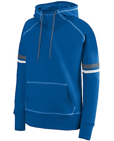 Augusta Sportswear 5440 Women's Spry Hoodie in Royal/ white/ graphite front view