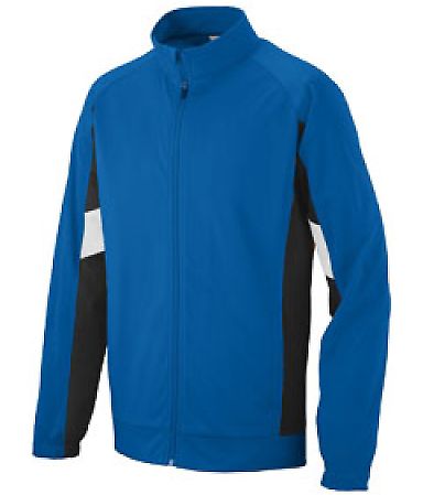 Augusta Sportswear 7722 Tour De Force Jacket in Royal/ black/ white front view