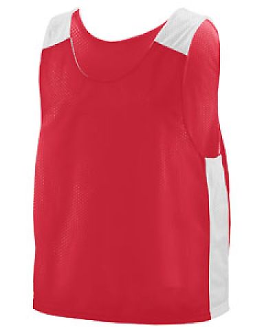 Augusta Sportswear 9716 Youth Face Off Reversible  in Red/ white front view