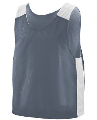 Augusta Sportswear 9716 Youth Face Off Reversible  in Graphite/ white front view