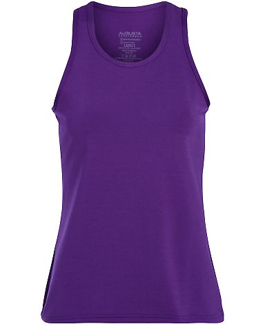 Augusta Sportswear 1203 Girls' Solid Racerback Tan in Purple front view
