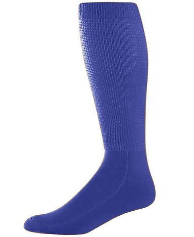 Augusta Sportswear 6085 Wicking Athletic Socks in Purple front view