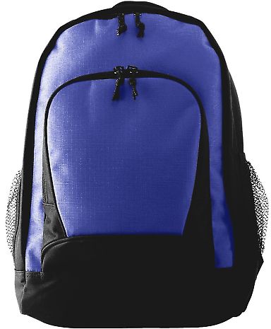 Augusta Sportswear 1710 Ripstop Backpack in Purple/ black front view