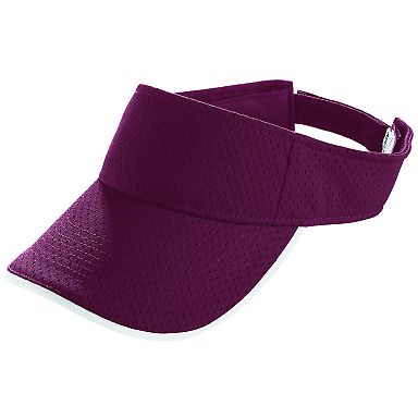 Augusta Sportswear 6223 Athletic Mesh Two-Color Vi in Maroon/ white front view