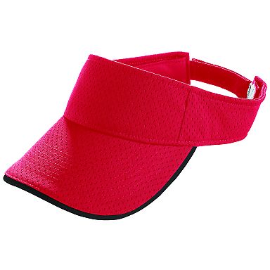 Augusta Sportswear 6223 Athletic Mesh Two-Color Vi in Red/ black front view