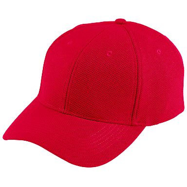 Augusta Sportswear 6266 Youth Adjustable Wicking M in Red front view
