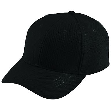Augusta Sportswear 6266 Youth Adjustable Wicking M in Black front view