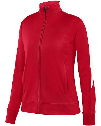 Augusta Sportswear 4397 Ladies Medalist Jacket 2.0 in Red/ white front view