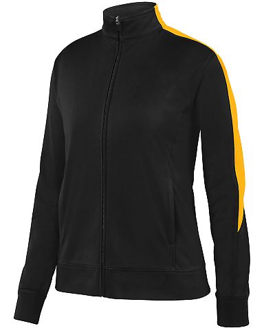 Augusta Sportswear 4397 Ladies Medalist Jacket 2.0 in Black/ gold front view