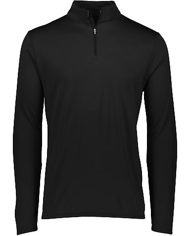 Augusta Sportswear 2786 Youth Attain 1/4 Zip Pullo in Black front view