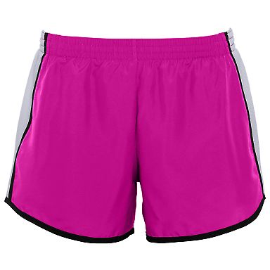 Augusta Sportswear 1265 Women's Pulse Team Running in Power pink/ white/ black front view