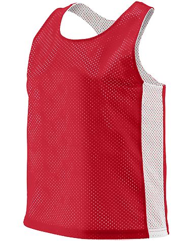 Augusta Sportswear 968 Women's reversible Tricot M in Red/ white front view