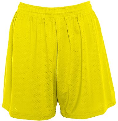 Augusta Sportswear 1293 Girls' Inferno Short in Power yellow front view