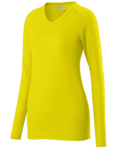 Augusta Sportswear 1331 Girls' Assist Jersey in Power yellow front view