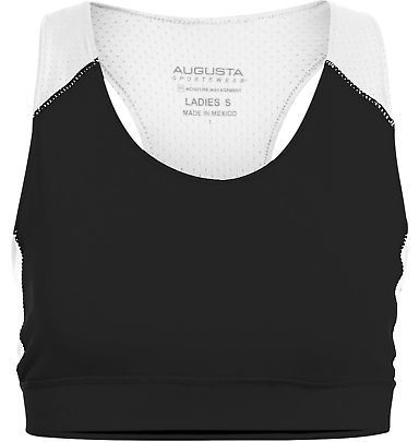 Augusta Sportswear 2417 Women's All Sport Sports B in Black/ white front view