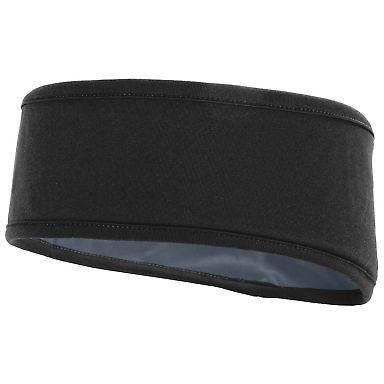 Augusta Sportswear 6750 Reversible Headband in Black/ graphite front view