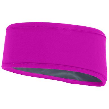 Augusta Sportswear 6750 Reversible Headband in Power pink/ graphite front view