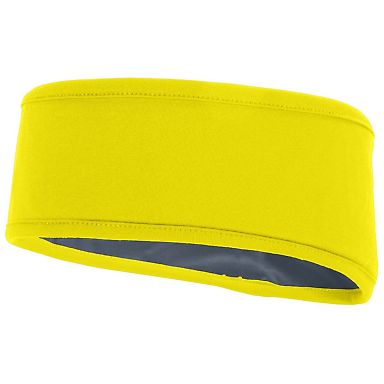 Augusta Sportswear 6750 Reversible Headband in Power yellow/ graphite front view