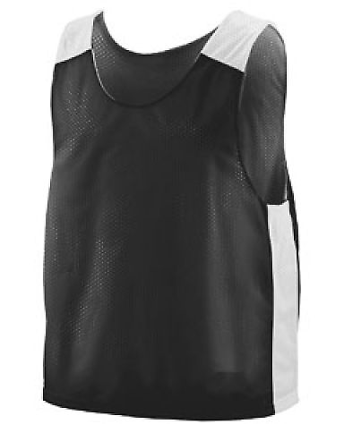 Augusta Sportswear 9715 Face Off Reversible Jersey in Black/ white front view