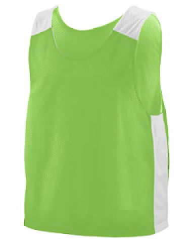Augusta Sportswear 9715 Face Off Reversible Jersey in Lime/ white front view