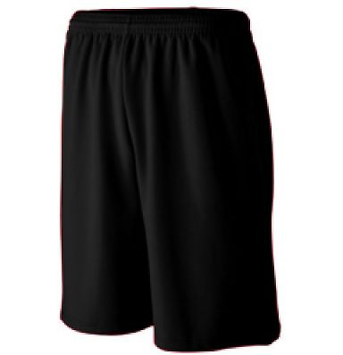 Augusta Sportswear 802 Longer Length Wicking Mesh  in Black front view