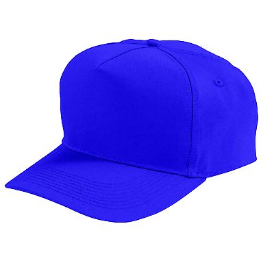 Augusta Sportswear 6207 Youth Five-Panel Cotton Tw in Purple front view