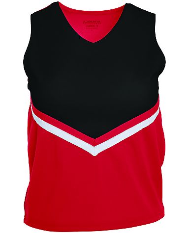 Augusta Sportswear 9111 Girls' Pride Shell in Red/ black/ white front view