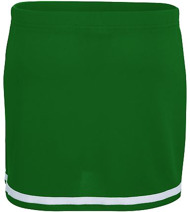 Augusta Sportswear 9126 Girls' Energy Skirt in Dark green/ white front view