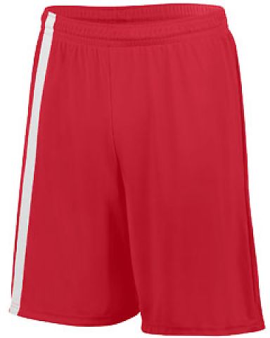 Augusta Sportswear 1622 Attacking Third Short in Red/ white front view