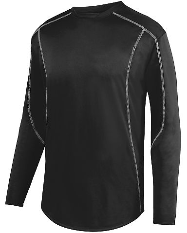 Augusta Sportswear 5542 Edge Pullover in Black/ white front view