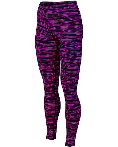 Augusta Sportswear 2630 Women's Hyperform Compress in Black/ pink print front view